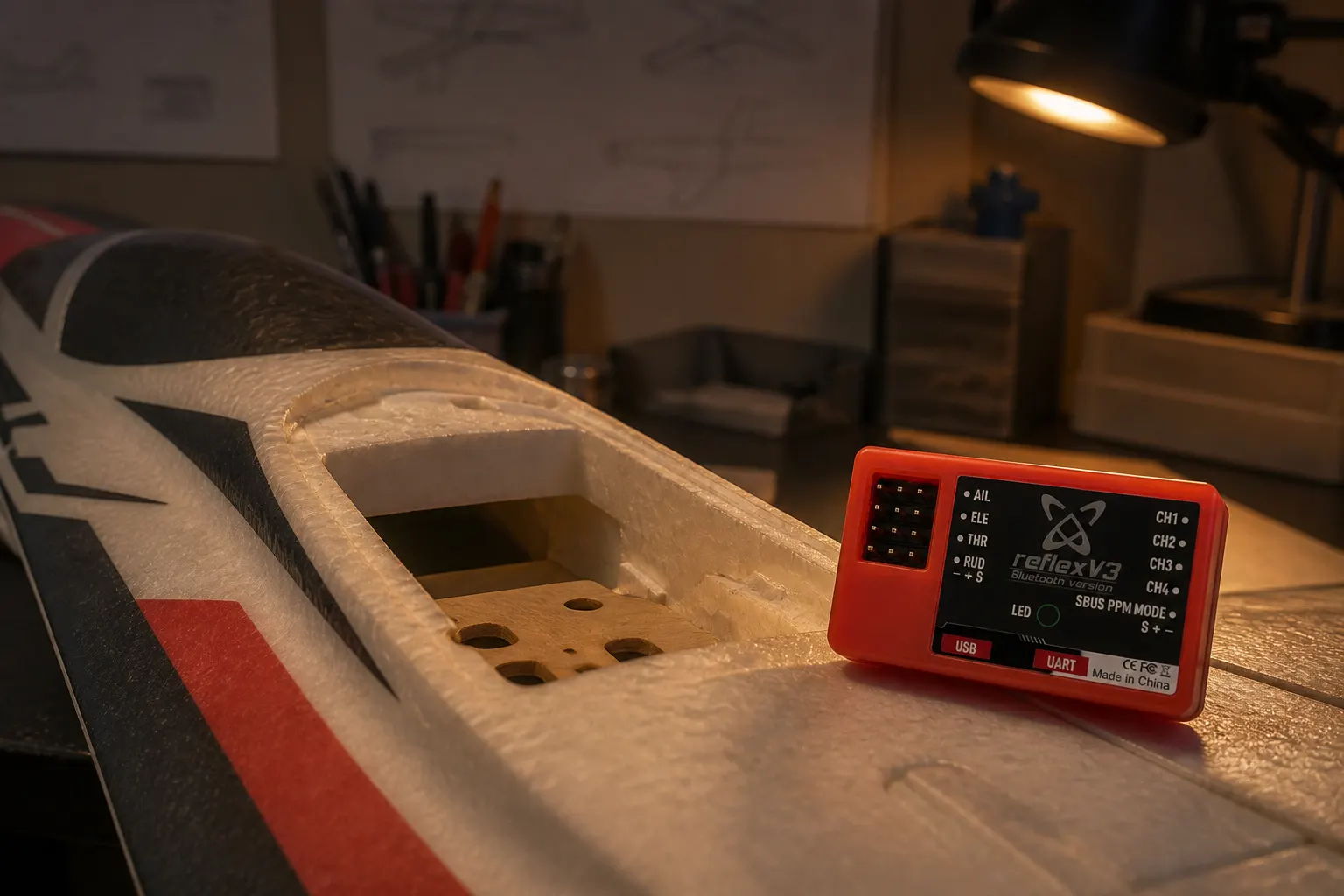 RC Aircraft Flight Stabiliser in use